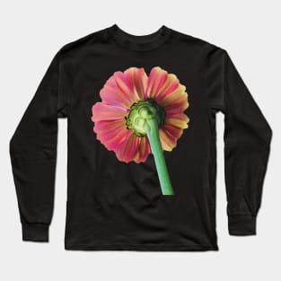 Pretty Strawberry Lemonade Flower, Bold Pink and Yellow Flower Photograph Long Sleeve T-Shirt